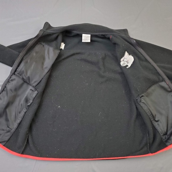 BMOC Louisville Cardinals Fleece Jacket Small Black Red Full Zip The Ville NCAA - Picture 6 of 12